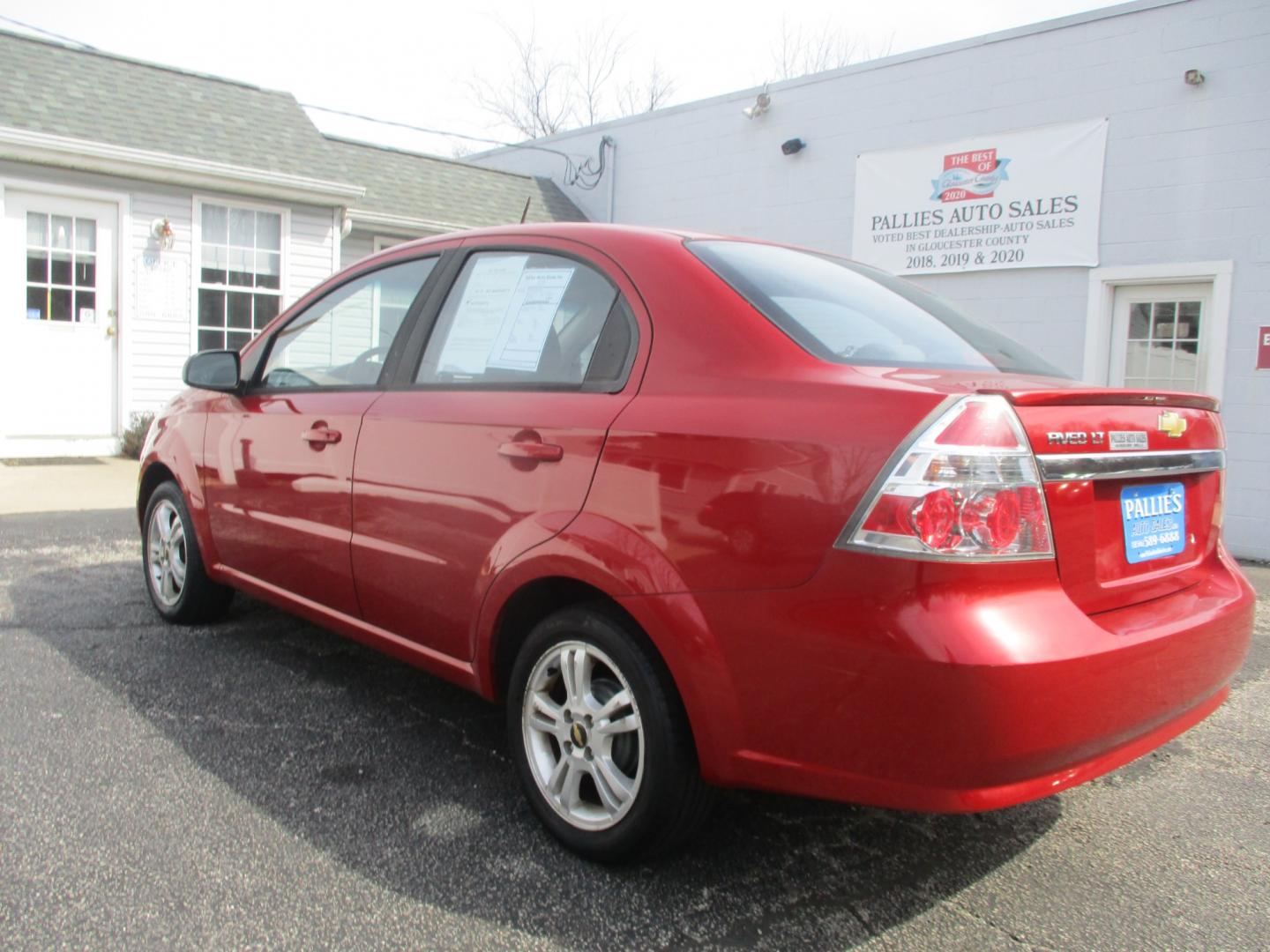 2011 RED Chevrolet Aveo (KL1TD5DE6BB) with an 1.6L L4 DOHC 16V engine, AUTOMATIC transmission, located at 540a Delsea Drive, Sewell, NJ, 08080, (856) 589-6888, 39.752560, -75.111206 - Photo#3